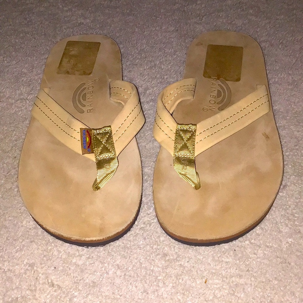 Rainbow Sandals Tan Flip Flops